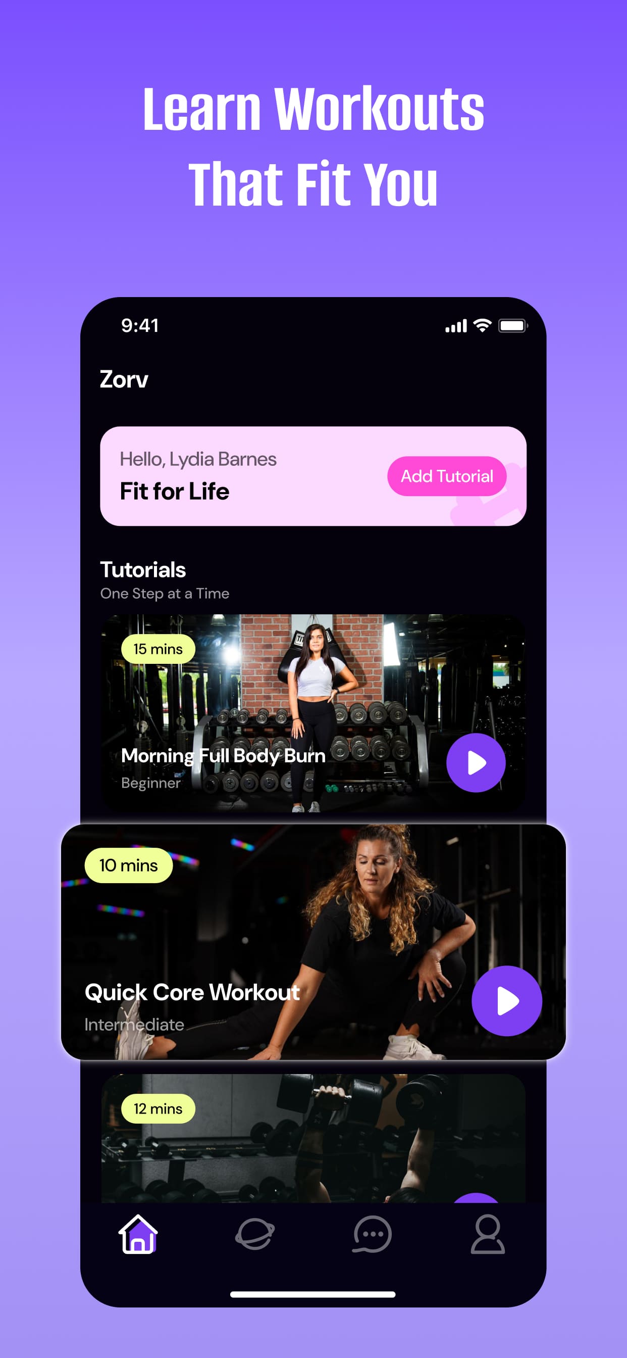 Zorv app mockup